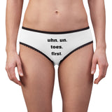 uhn un, toes first panties