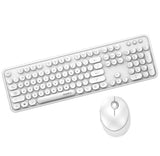 OnCoCo 2.4gHz Bluetooth Keyboard Retro with Colorful Round Keycaps and Wireless Mouse